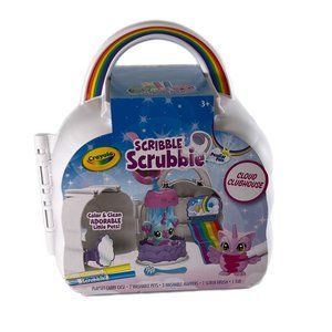 Crayola Scribble Scrubbie Cloud Clubhouse Playset with 2 "Peculiar Pets" NWT